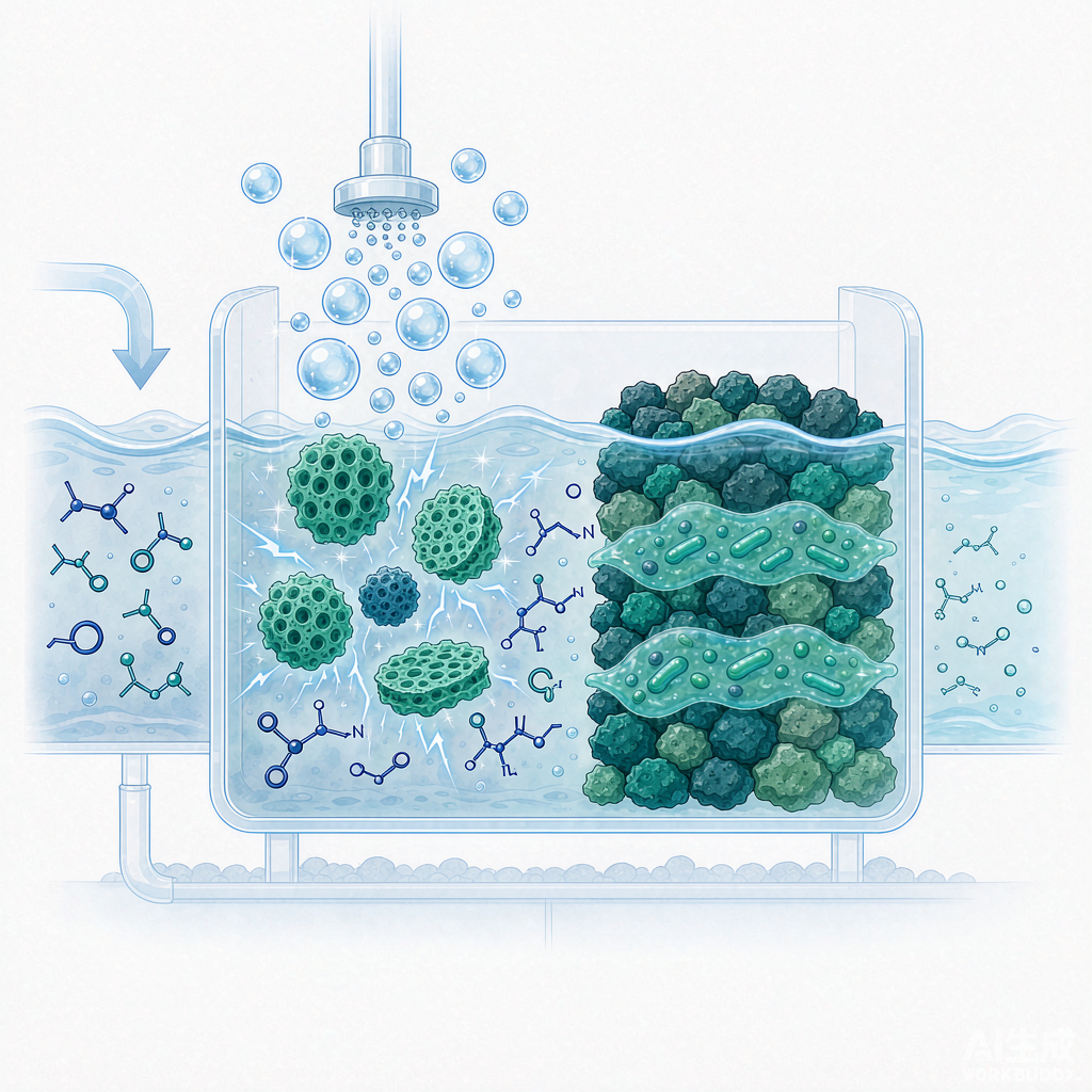 催化臭氧化-生物活性炭（O₃/BAC）联用工艺：臭氧催化断链与生物降解的协同